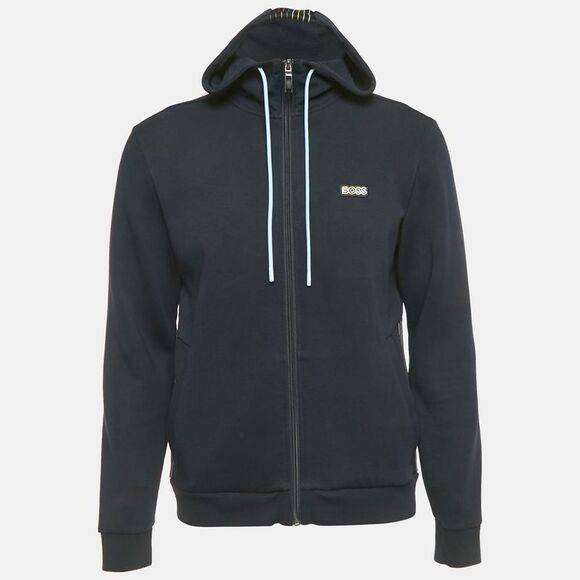 Boss By Hugo Boss Navy Blue Cotton Saggy 2 Hoodie S